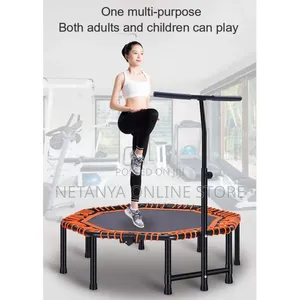 Adults and Kids Jumping Trampoline