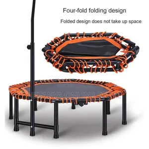 Adults and Kids Jumping Trampoline