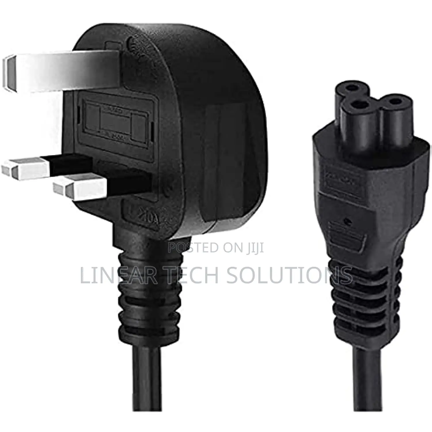 Uk Power Cord Flower Type Ac Cable 3 Pin With Fuse - 1.5 Meters