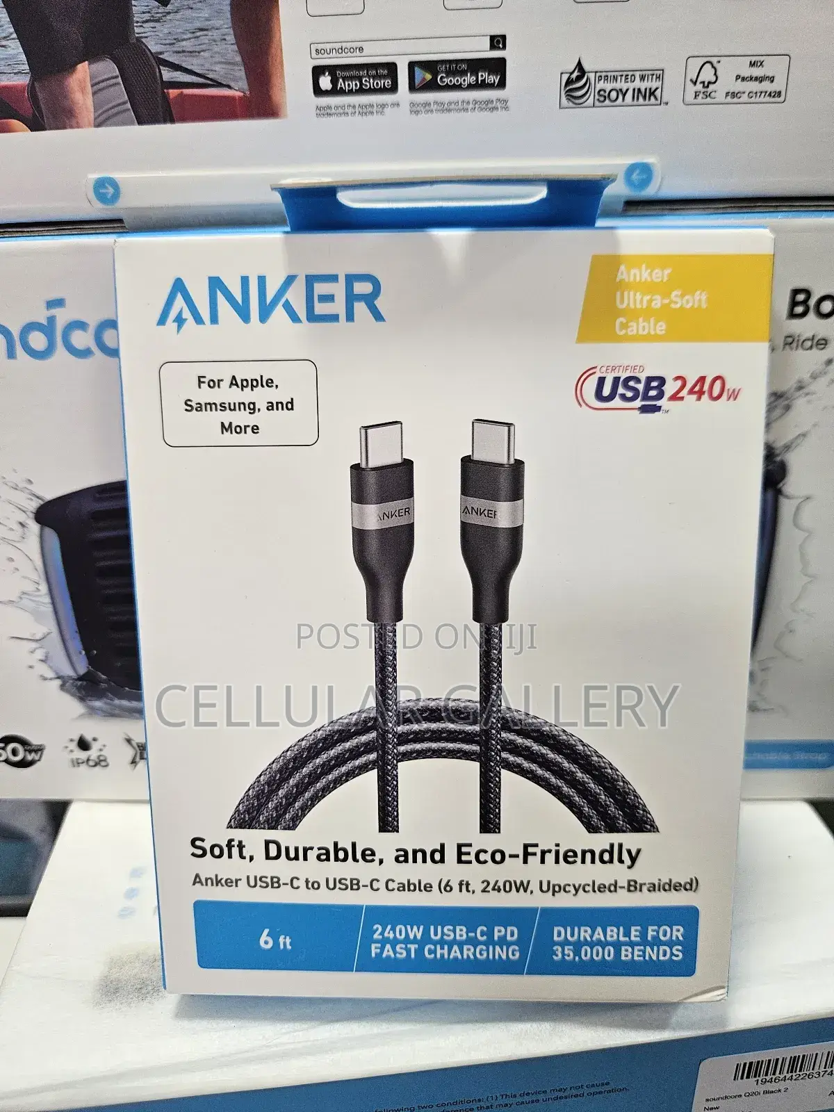 Anker Usb-C to Usb-C Cable 2m/6ft, 240w Braided