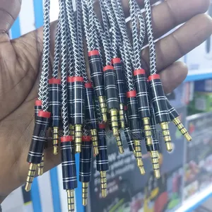 3-Pin to 3-Pin Braided Audio Cable 3.5aux With3 1⁄2 Meter