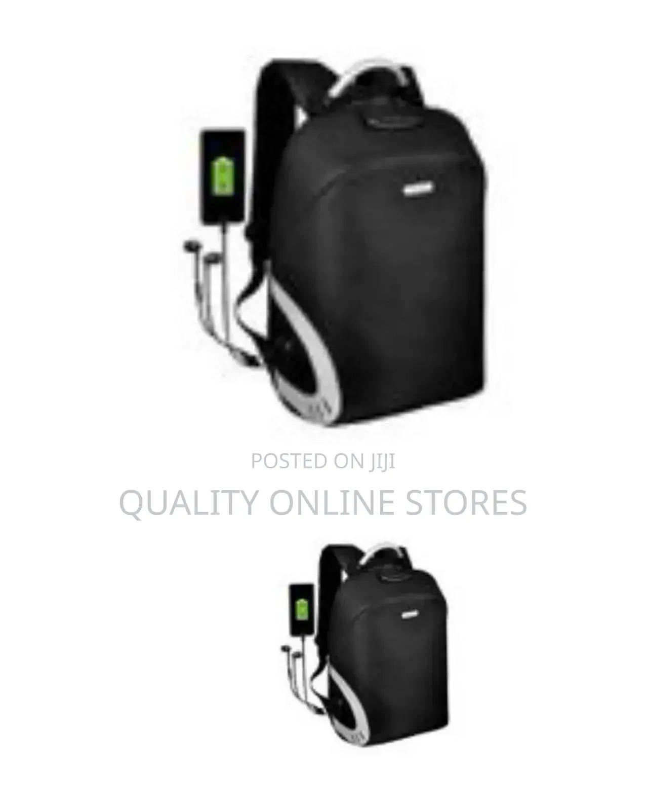 Sunpower Waterproof Laptop Bag With Usb Port - Black-Gre