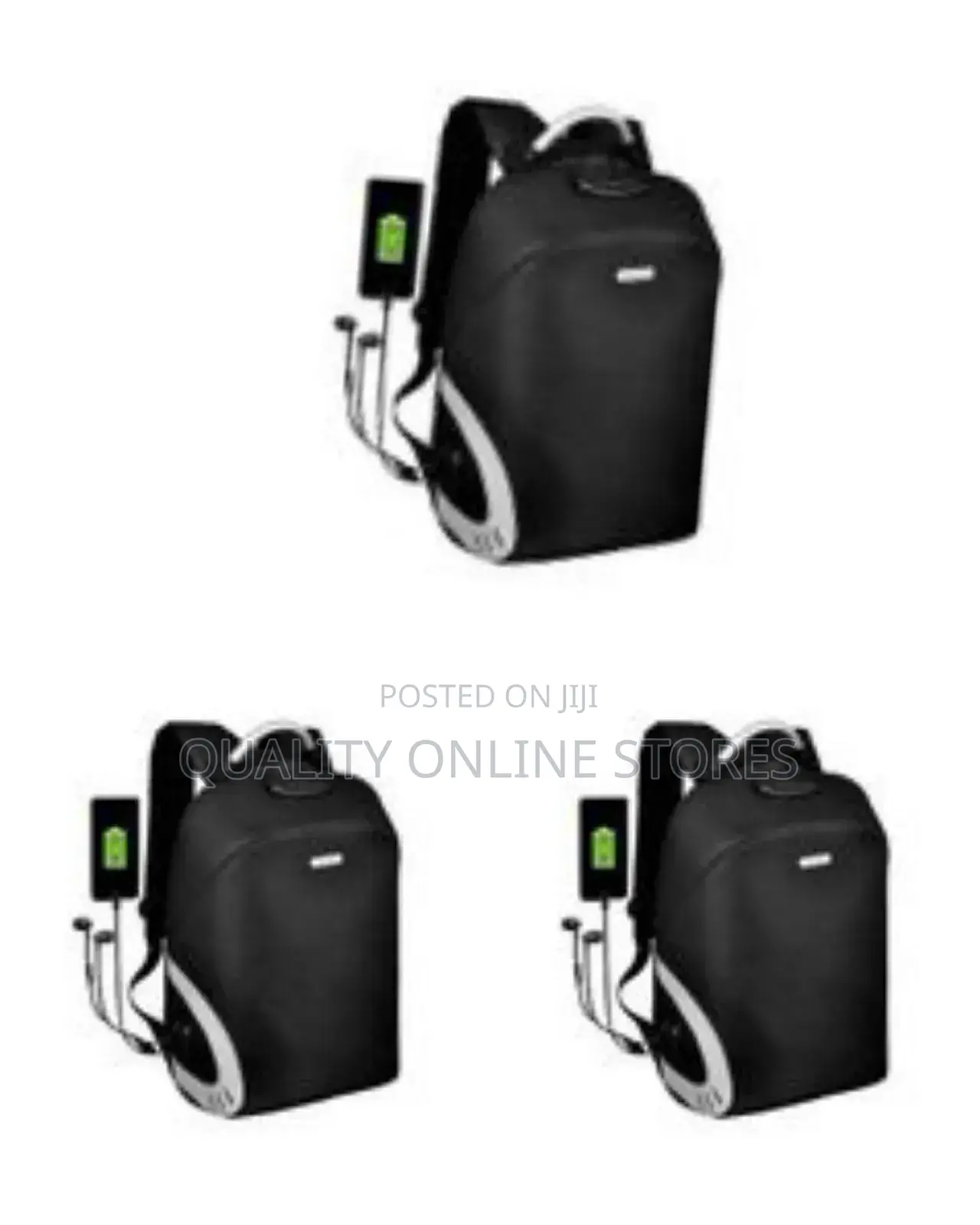 Sunpower Waterproof Laptop Bag With Usb Port - Black-Gre