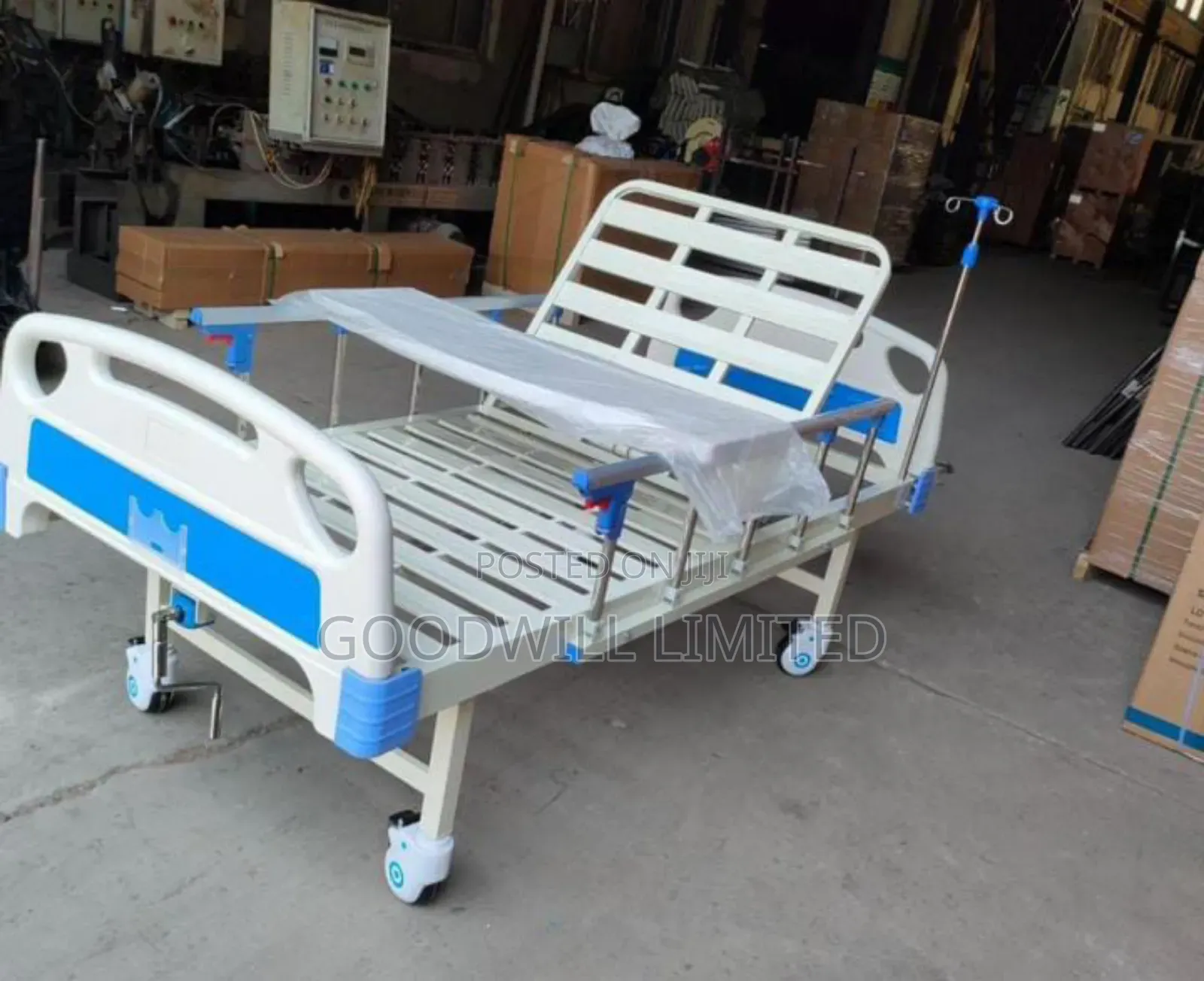 Hospital Bed Single Crank With Abs and Casters