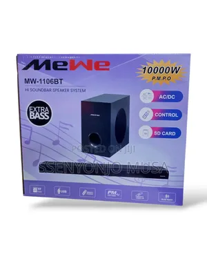 Mewe Mw-1106bt Soundbar Speaker System - 60w Pmpo