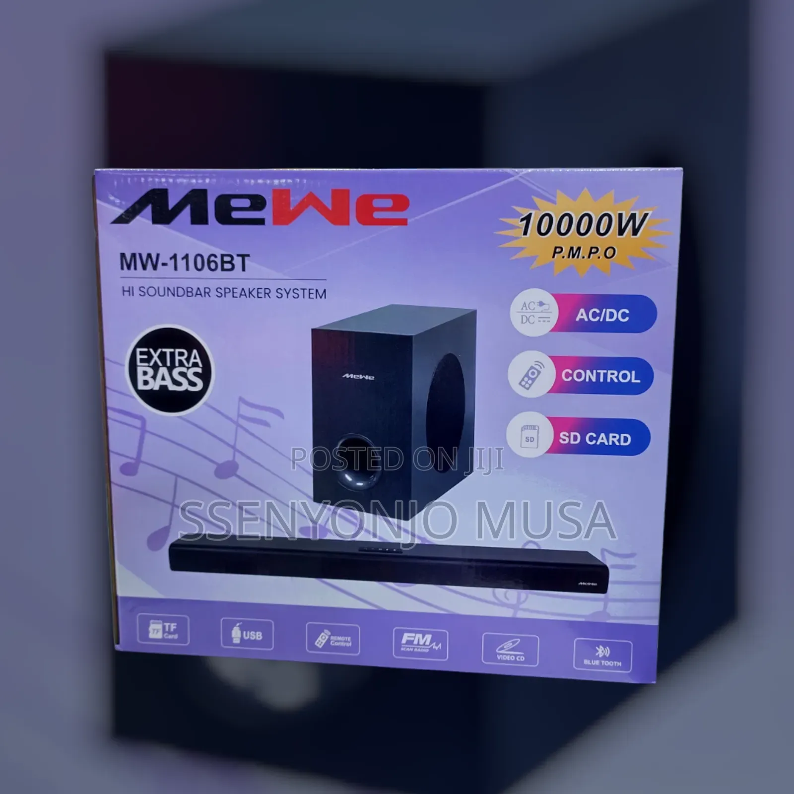 Mewe Mw-1106bt Soundbar Speaker System - 60w Pmpo