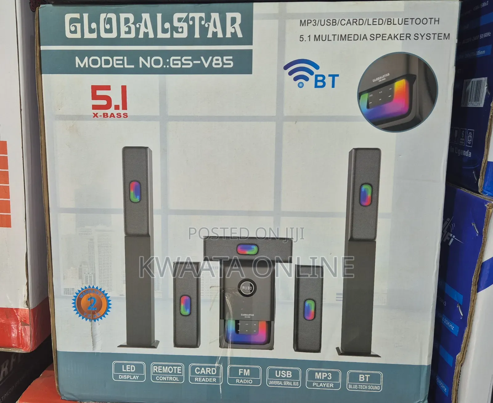 5.Ch Global Star Bluetooth Home Theatre Gs-V85 8multispeaker System