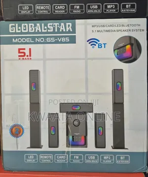 5.Ch Global Star Bluetooth Home Theatre Gs-V85 8multispeaker System