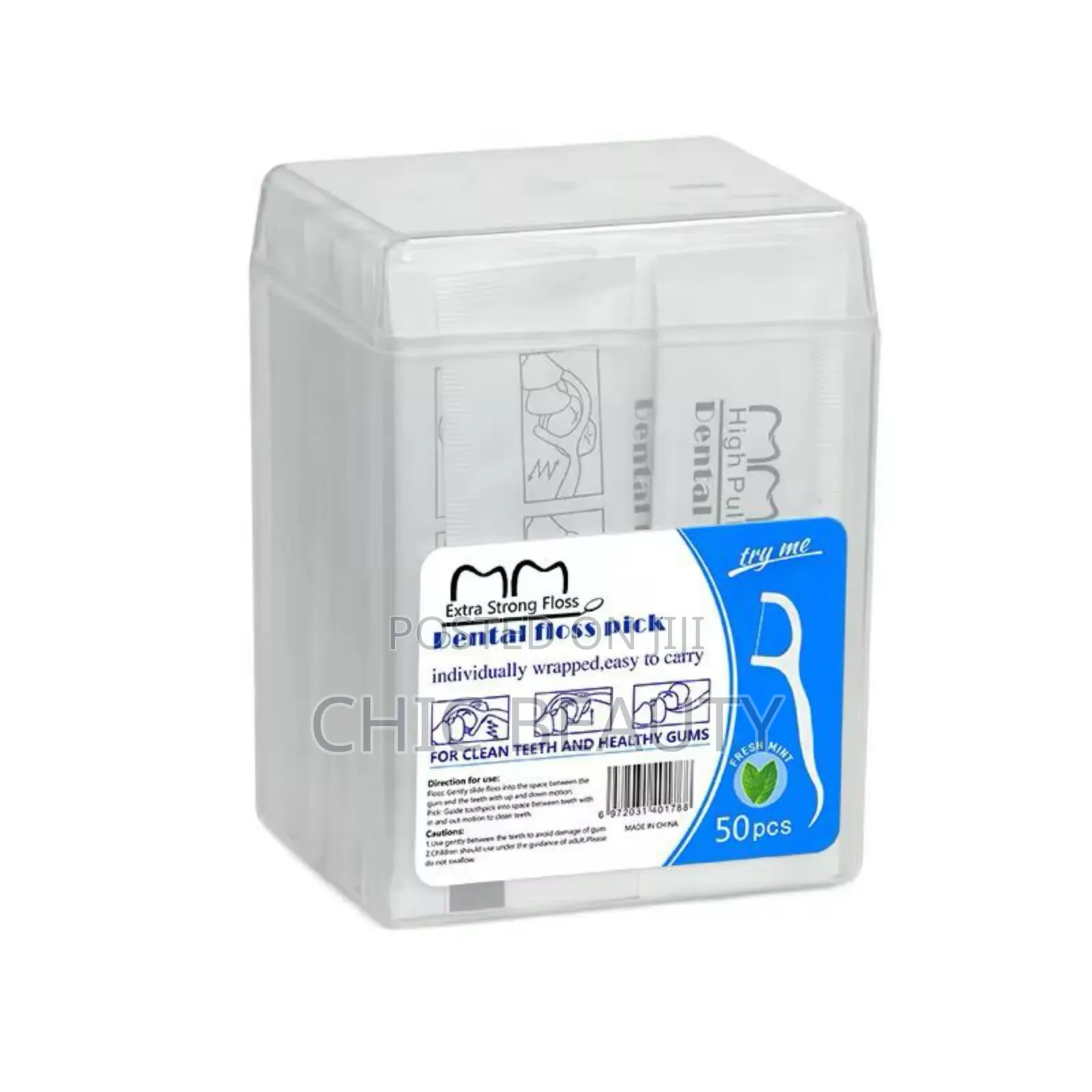 Extra Strong Dental Floss Pick 50 Piece In A Pack