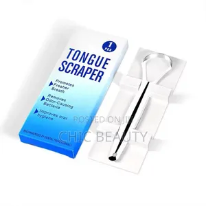 Stainless Steel Tongue Scraper. It Cleans Your Tongue