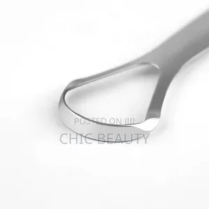 Stainless Steel Tongue Scraper. It Cleans Your Tongue