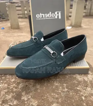 Original Men’S Classic Green Suede Salvatore Ferragamo Loafers
