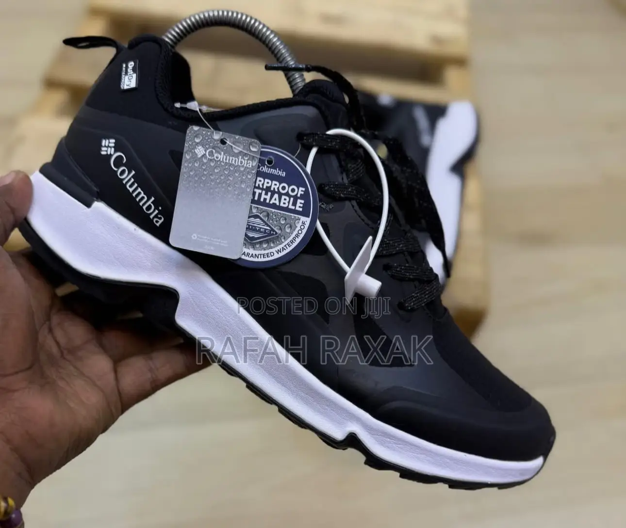 Men’S Black/White Columbia Out Dry Waterproof Breathable Sneakers