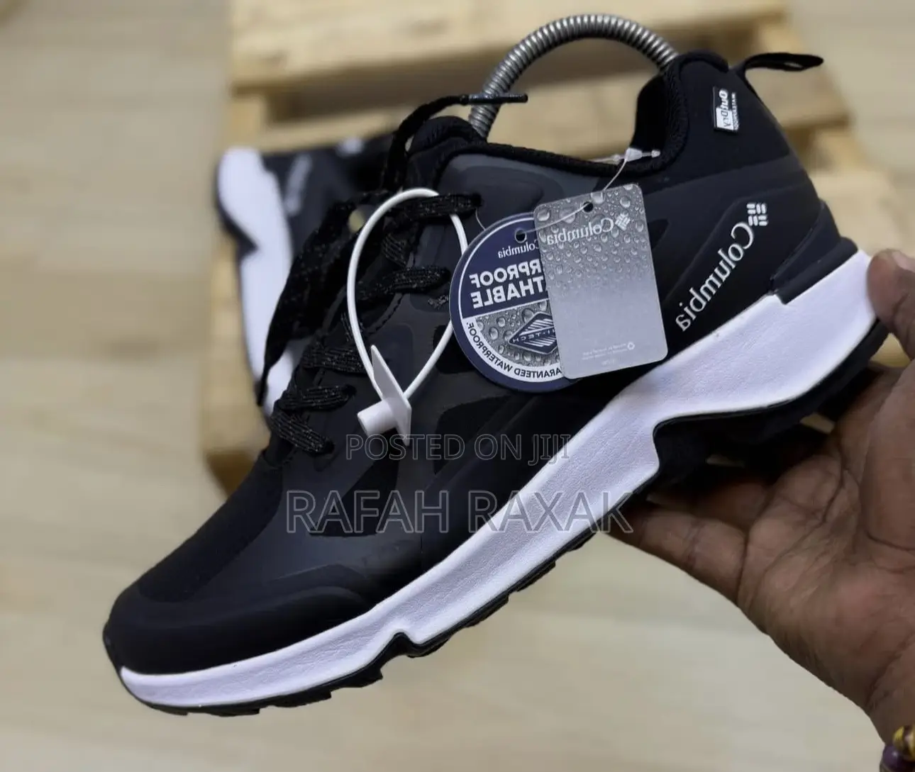 Men’S Black/White Columbia Out Dry Waterproof Breathable Sneakers
