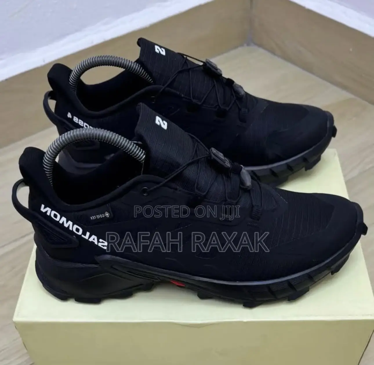 Men’S Black Salomon Supercross 4 Trail Hike Running Sneakers