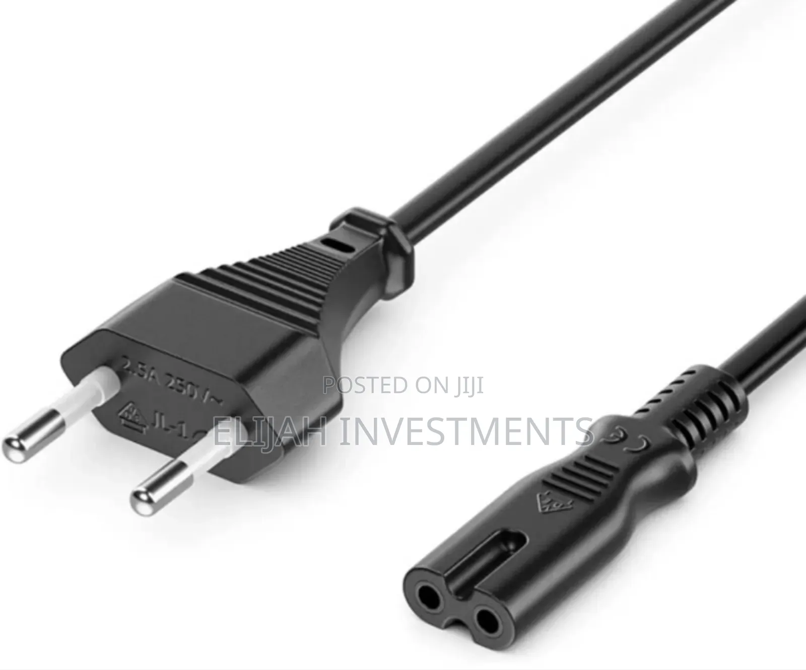 Power Cable European 2 Pole Euro Plug