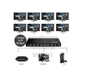 8 Port 1 in 8 Out 1x8 Hdmi Splitter Audio Video 1080