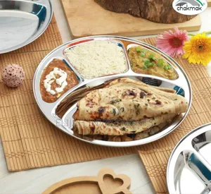 Stainless Steel Divided Plates Round Thali Plate