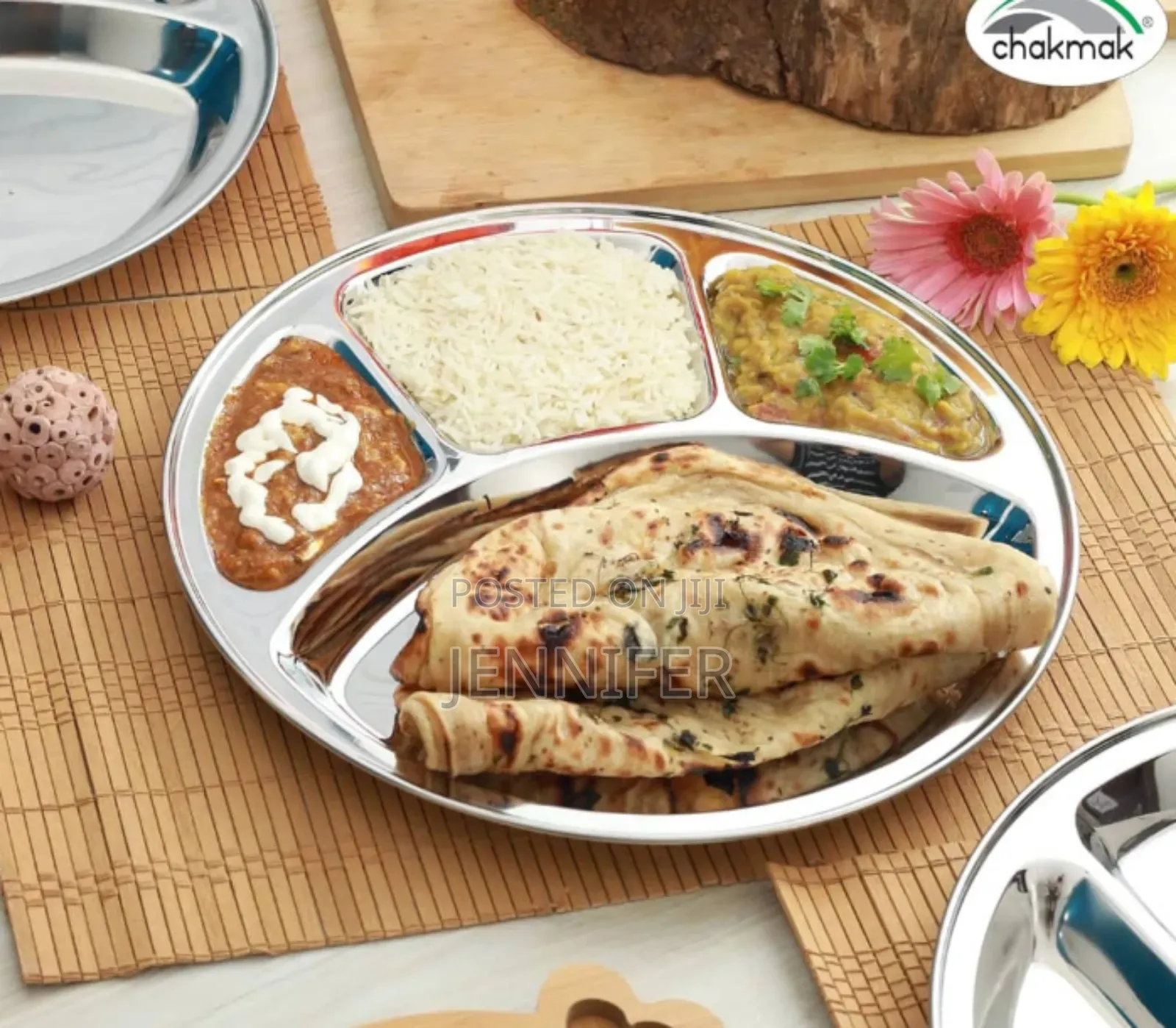 Stainless Steel Divided Plates Round Thali Plate