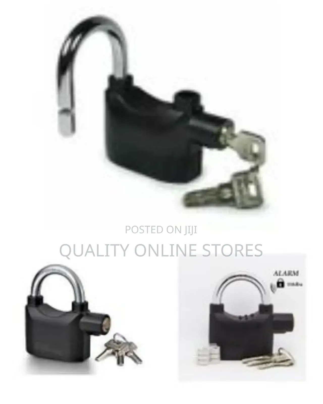 Kinbar Loud Alarm on Intruder Touch Padlock - Black