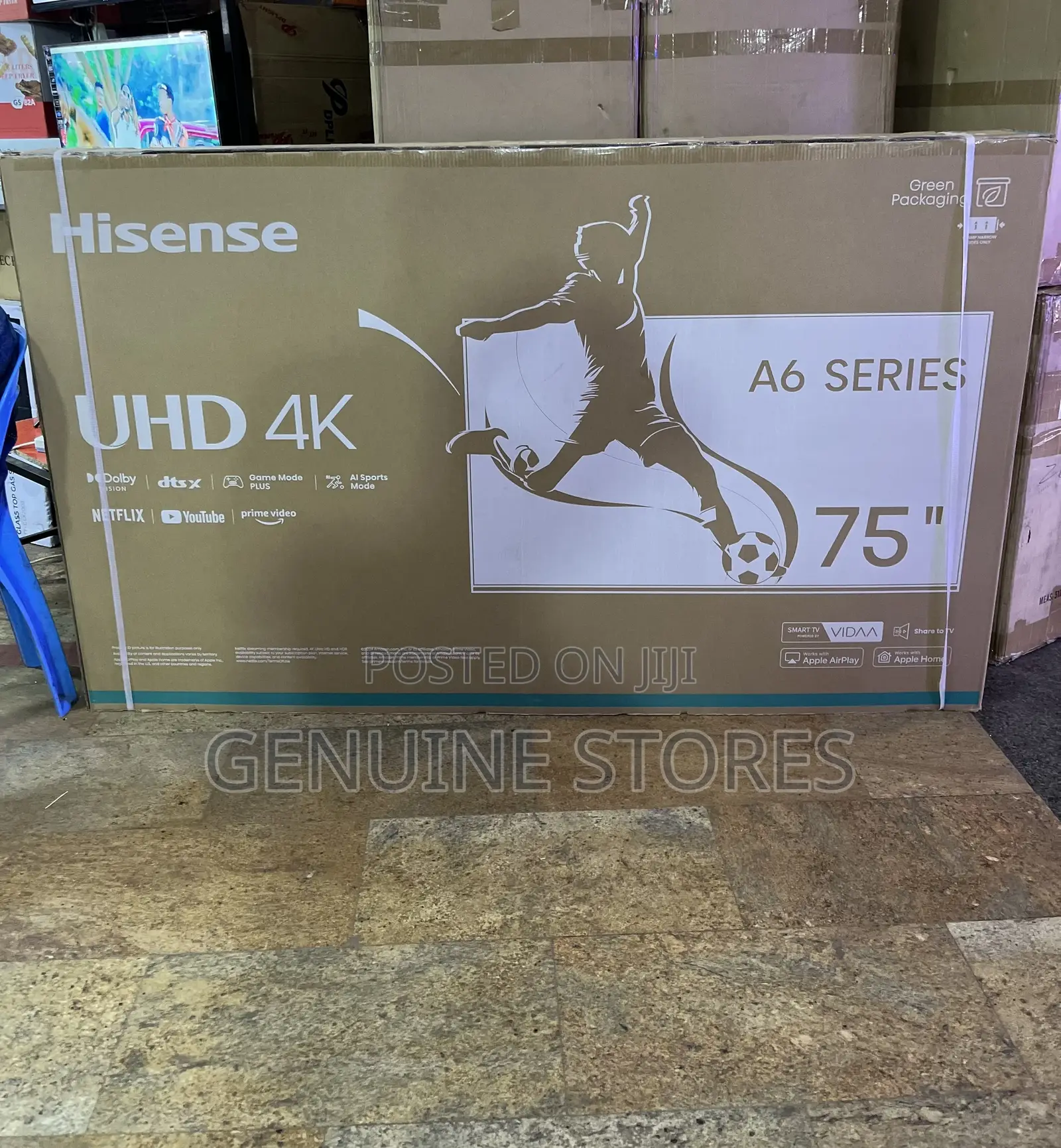 Hisense Smart 75”inches of A6 Series/ Flameless With Digital Channels