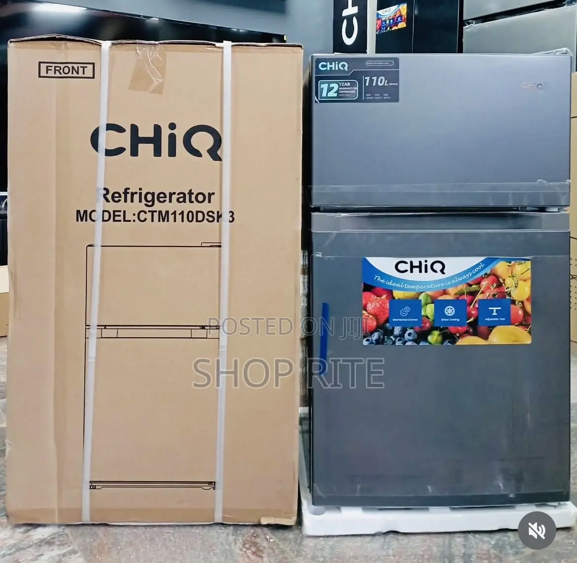 Chiq 110 Liters Double Door Refrigerator Brand New