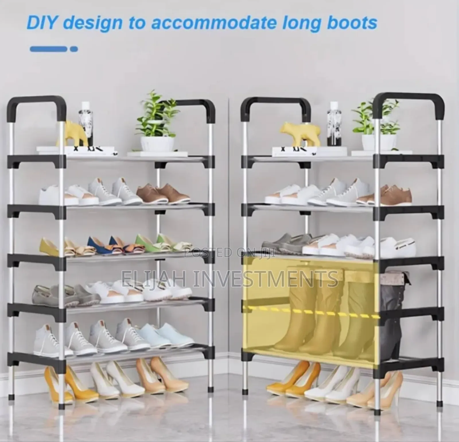 Metal Shoe Bench With Steel Pipe Assembly