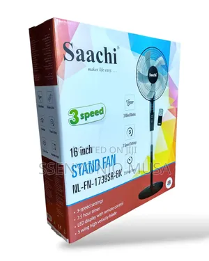 Saachi Stand Fan 16" Nl-Fn-1739sr-Bk - 3-Speed, 3 Wind