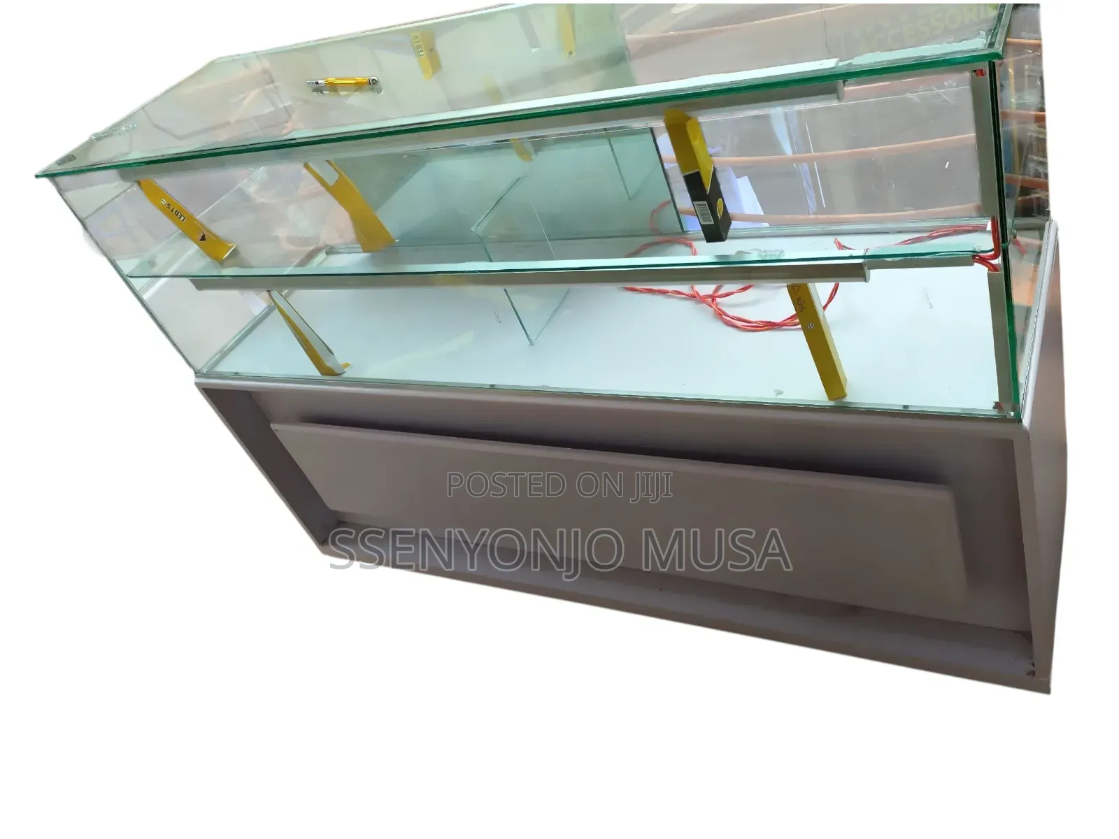 Counter Show Case 5x3ft 2-Layer Display Case With Lock and Safe