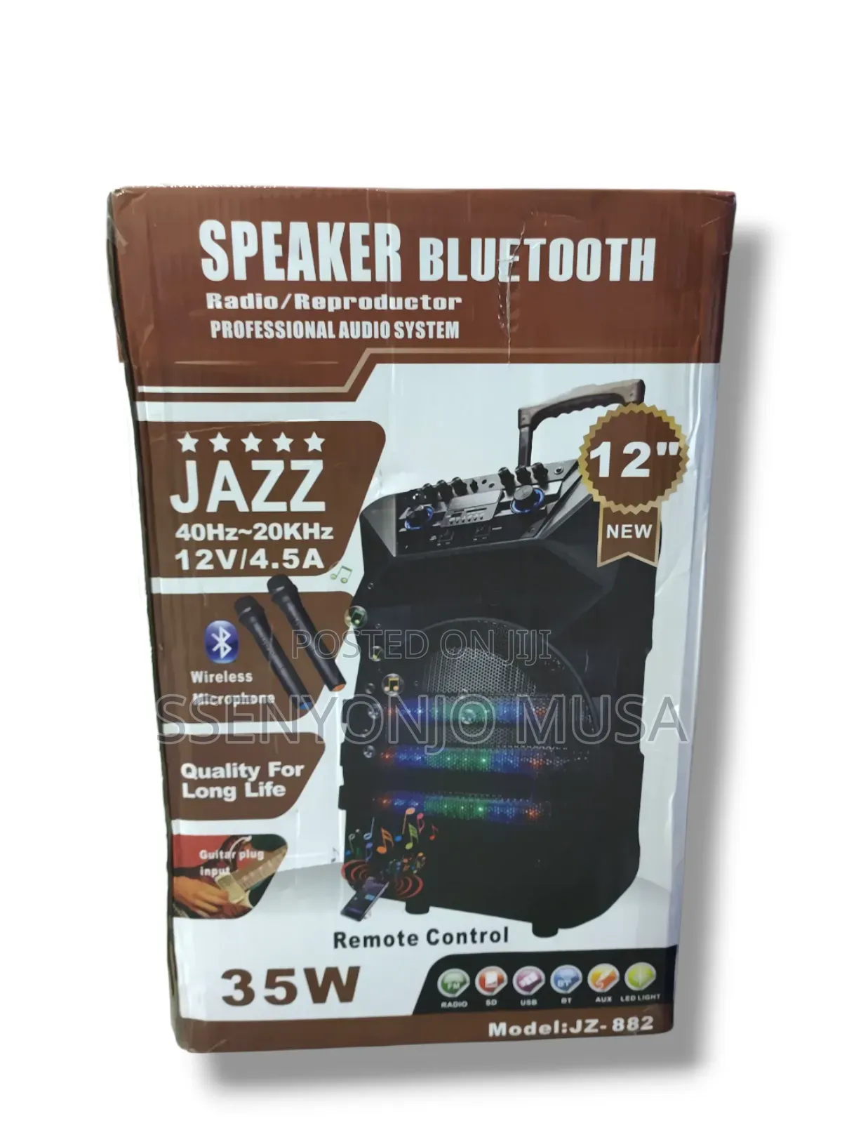 Jazz Jz-882 12" Professional Karaoke Speaker System With Bt