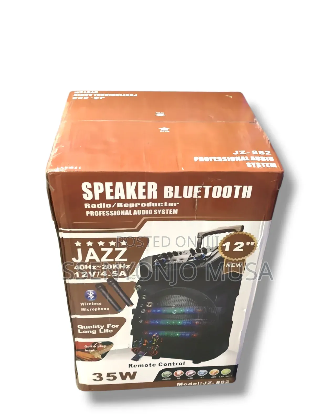 Jazz Jz-882 12" Professional Karaoke Speaker System With Bt