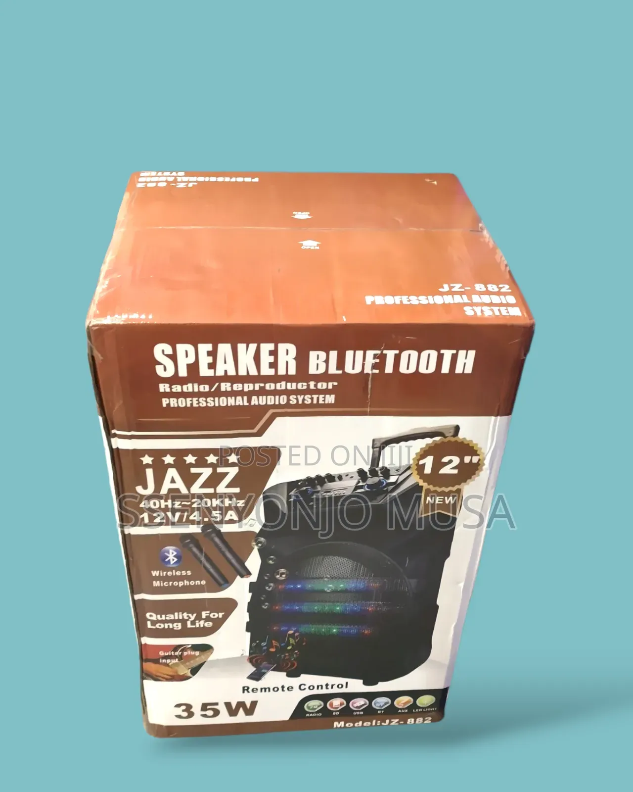Jazz Jz-882 12" Professional Karaoke Speaker System With Bt