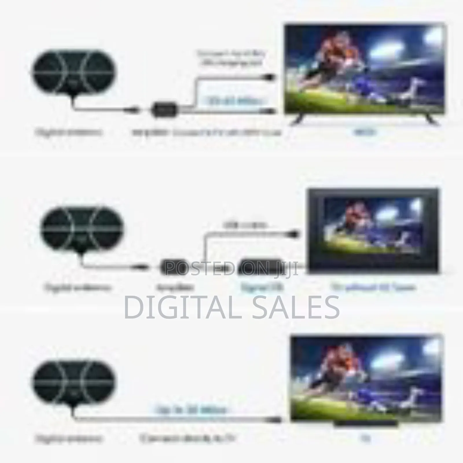 Indoor Tv Antenna, Digital Indoor Hd Tv Antenna With Signal Amplifier