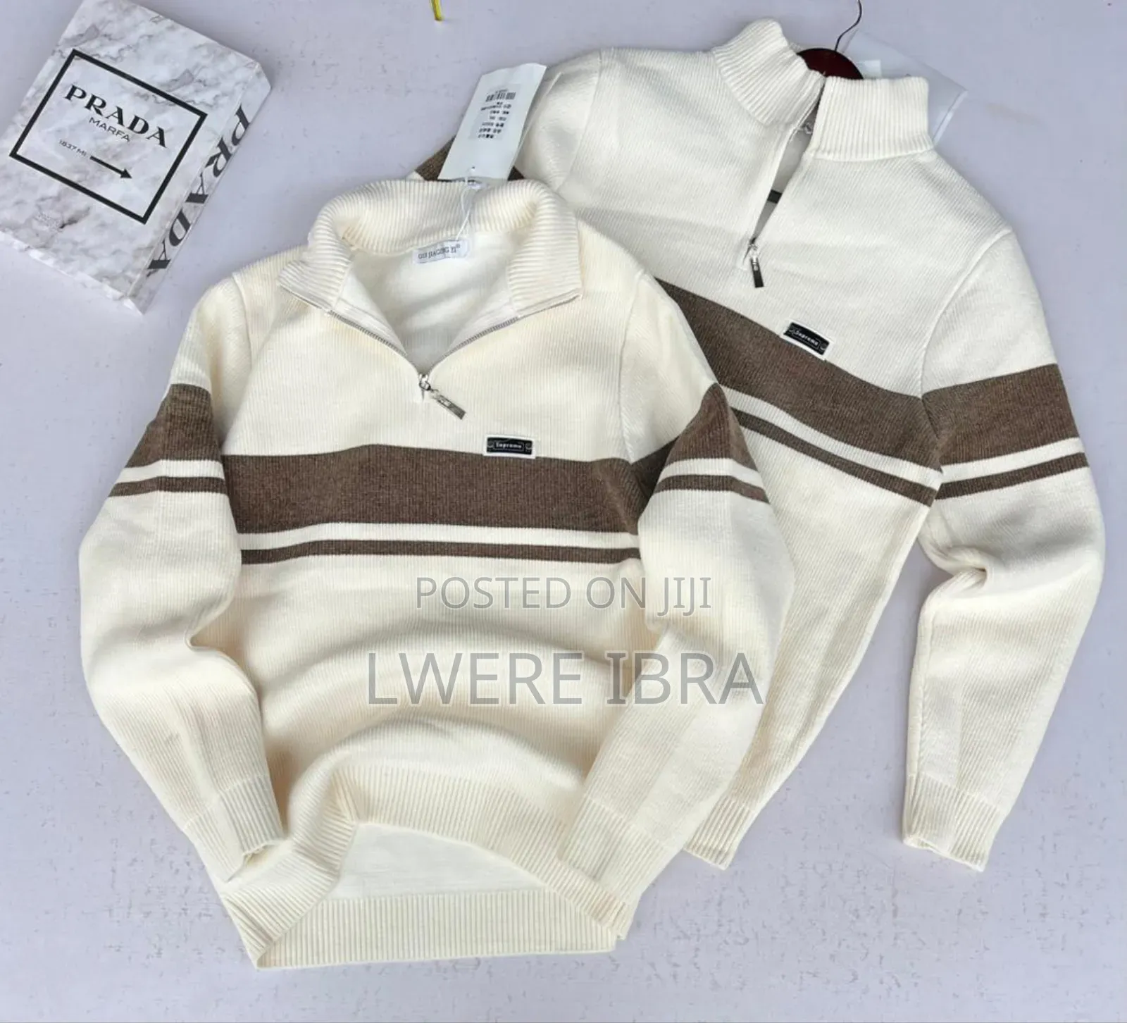 Cream Sweaters for Men