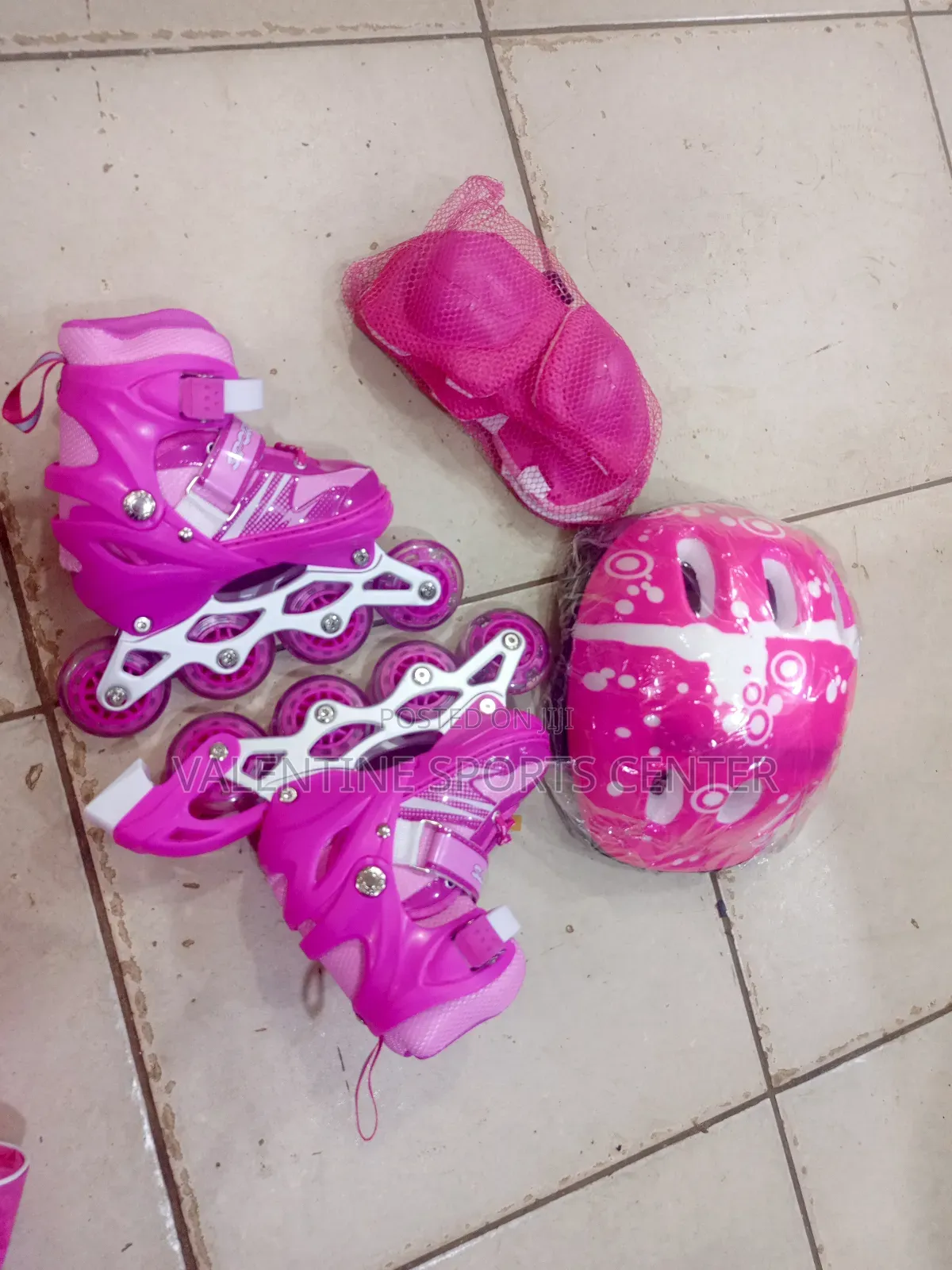 Pink Colour Skating Shoes Full Set Original Material