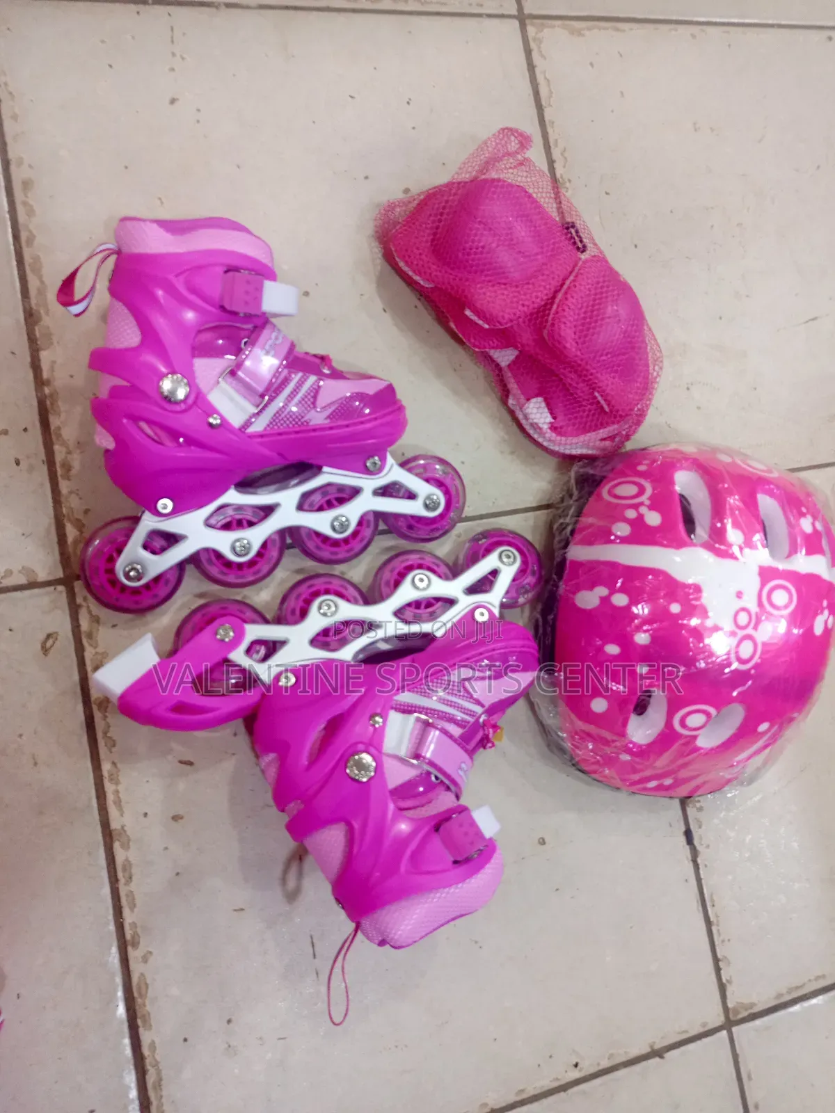 Pink Colour Skating Shoes Full Set Original Material