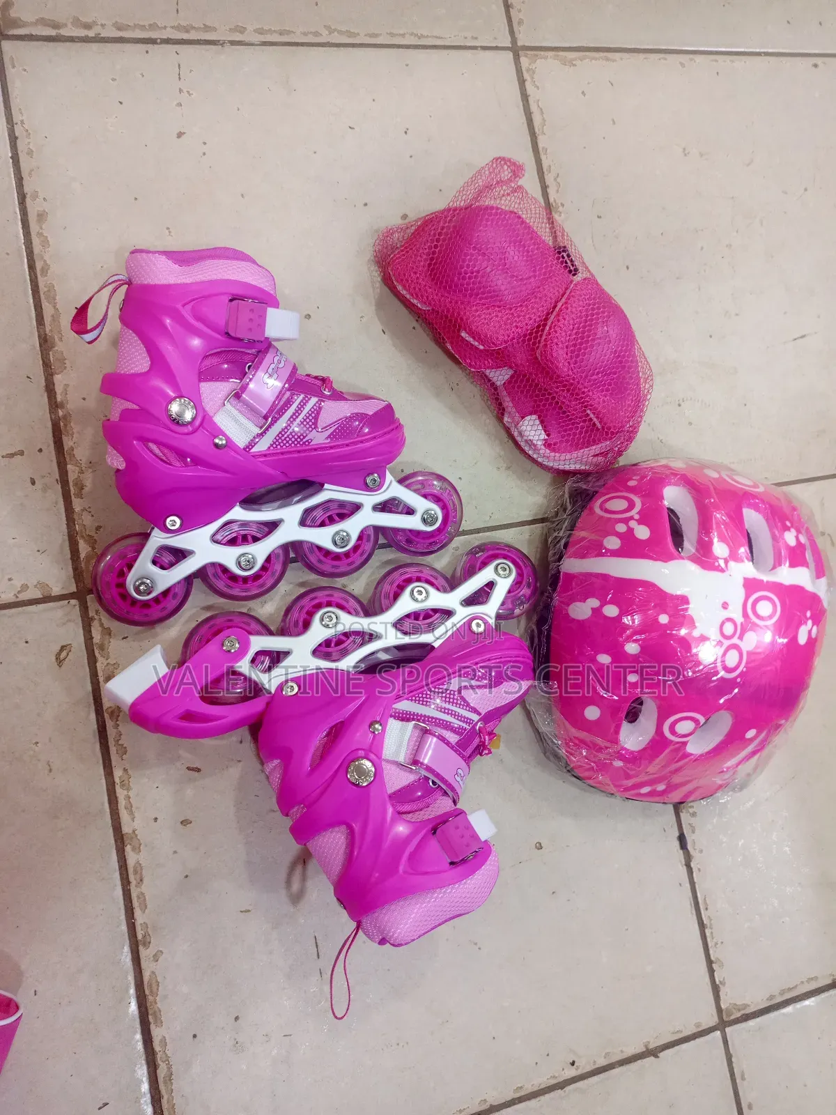 Pink Colour Skating Shoes Full Set Original Material