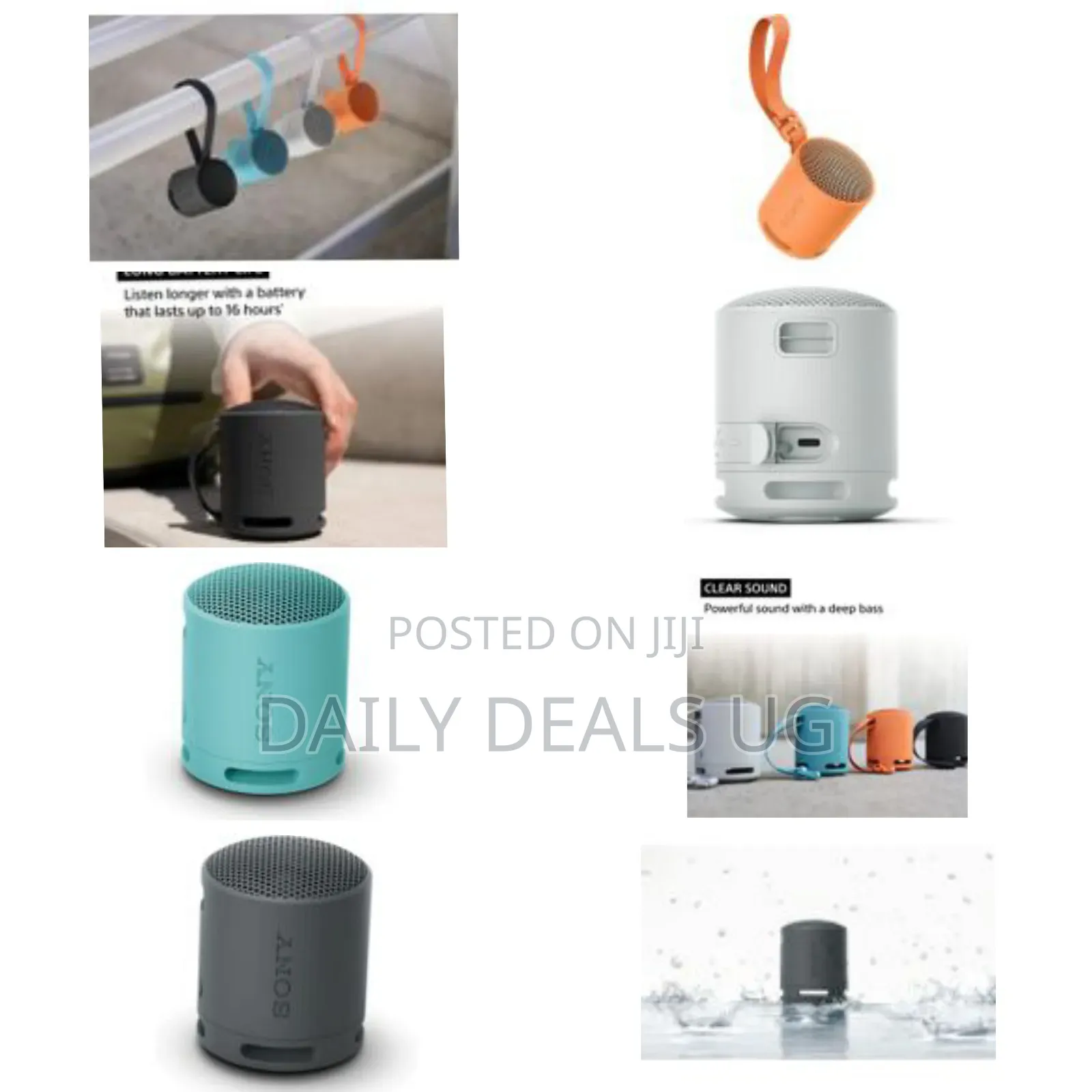SRS-Xb100 Wireless Bluetooth Portable Lightweight Travel Speaker
