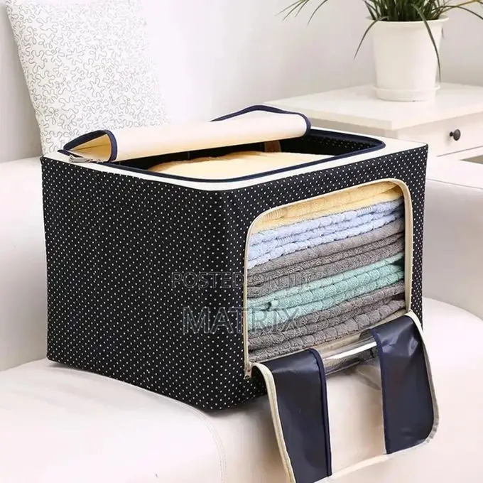 3pcs Oxford Cloth Foldable Storage Boxes (Multi - Design)-Multicolor