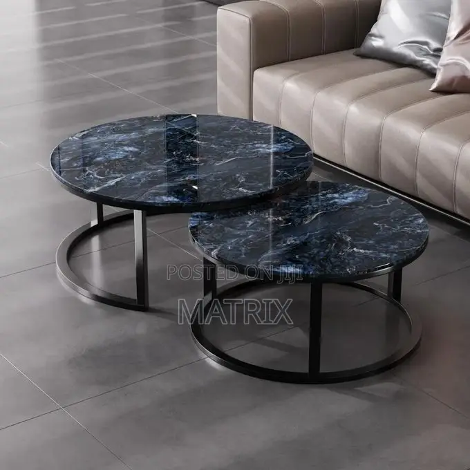 2pc Metalic Stands Living Room Centre Tables (Not Assembled)