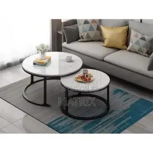 2pc Metalic Stands Living Room Centre Tables (Not Assembled)