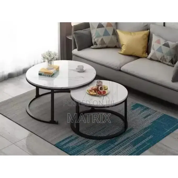 2pc Metalic Stands Living Room Centre Tables (Not Assembled)