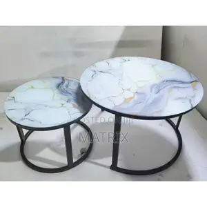 2pc Metalic Stands Living Room Centre Tables (Not Assembled)