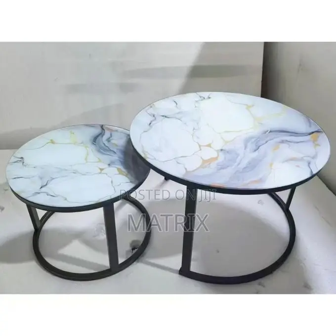 2pc Metalic Stands Living Room Centre Tables (Not Assembled)