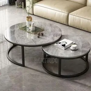 2pc Metalic Stands Living Room Centre Tables (Not Assembled)