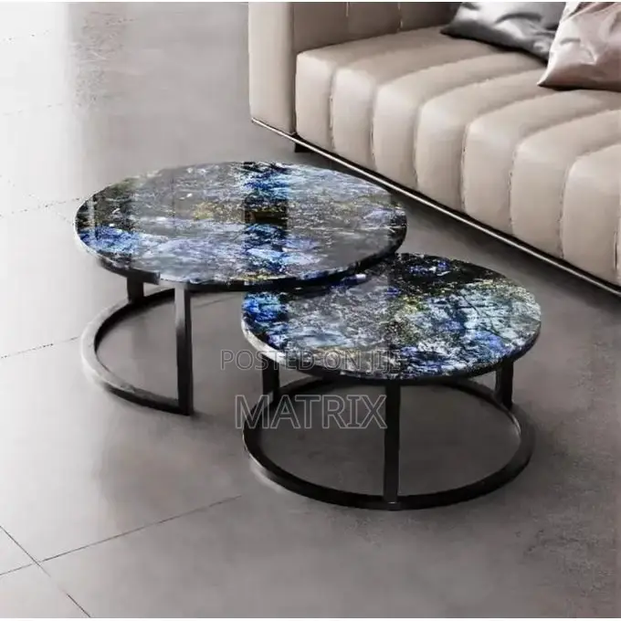 2pc Metalic Stands Living Room Centre Tables (Not Assembled)