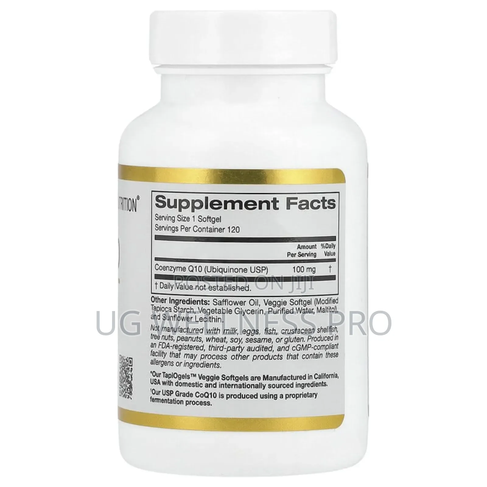 California Gold Nutrition, Coq10, 100 Mg, 120 Veggie Softgels