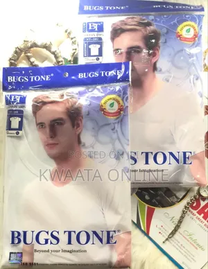 1 Piece Bugstone Undershirt 100% Cotton Premium Quality Brand
