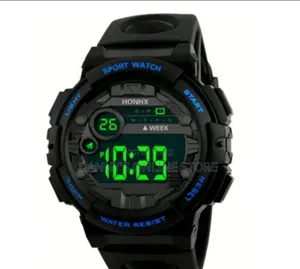 Honix Men's Led Sports Watch - Black Digital Chronograph With Stopwatc