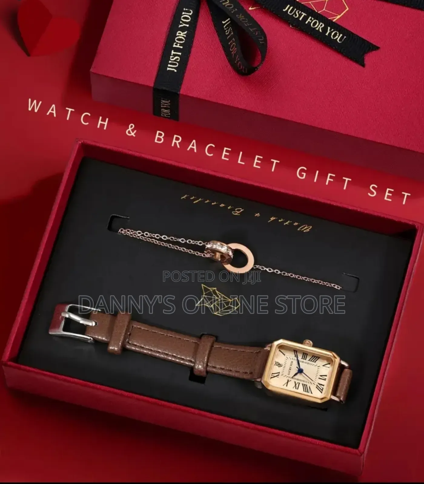 Luckyfox Vintage Casual Business Watch and Bracelet Gift Set, Quartz